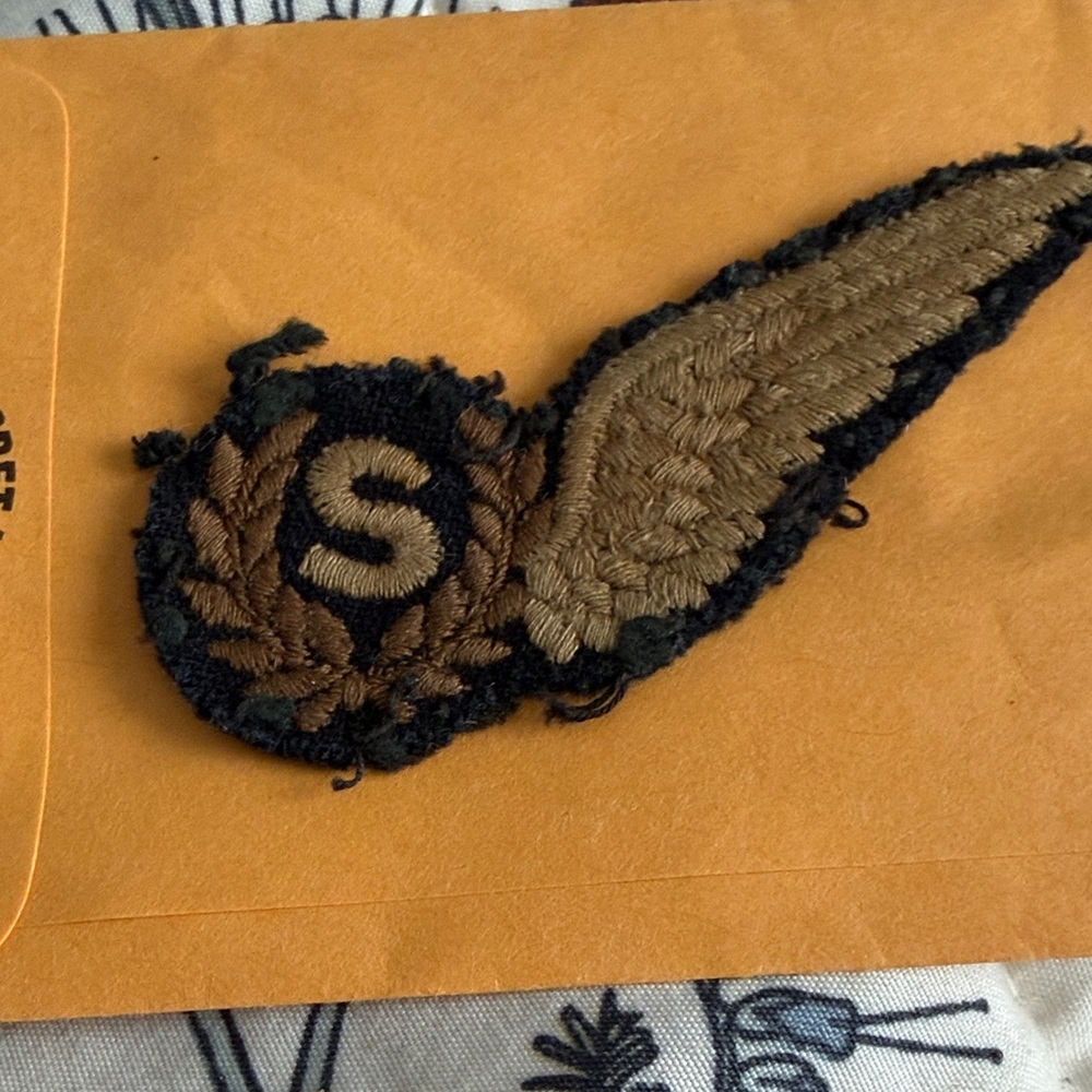 RAF FAA insignia Embroidered Wing Patch in Black and Gold